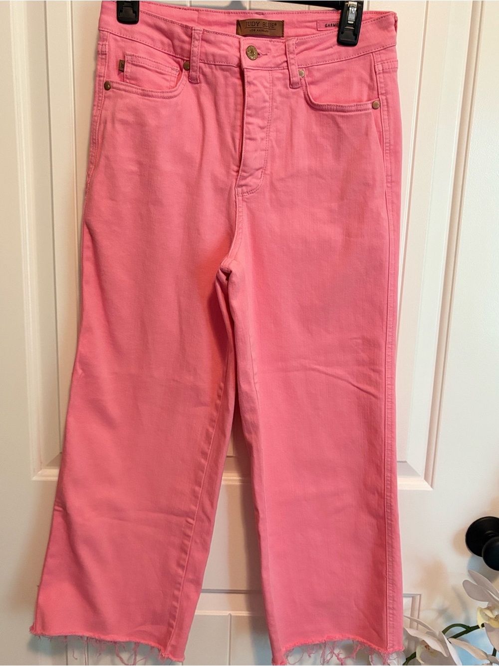 Judy Blue Pink Wide Leg Flare Jeans